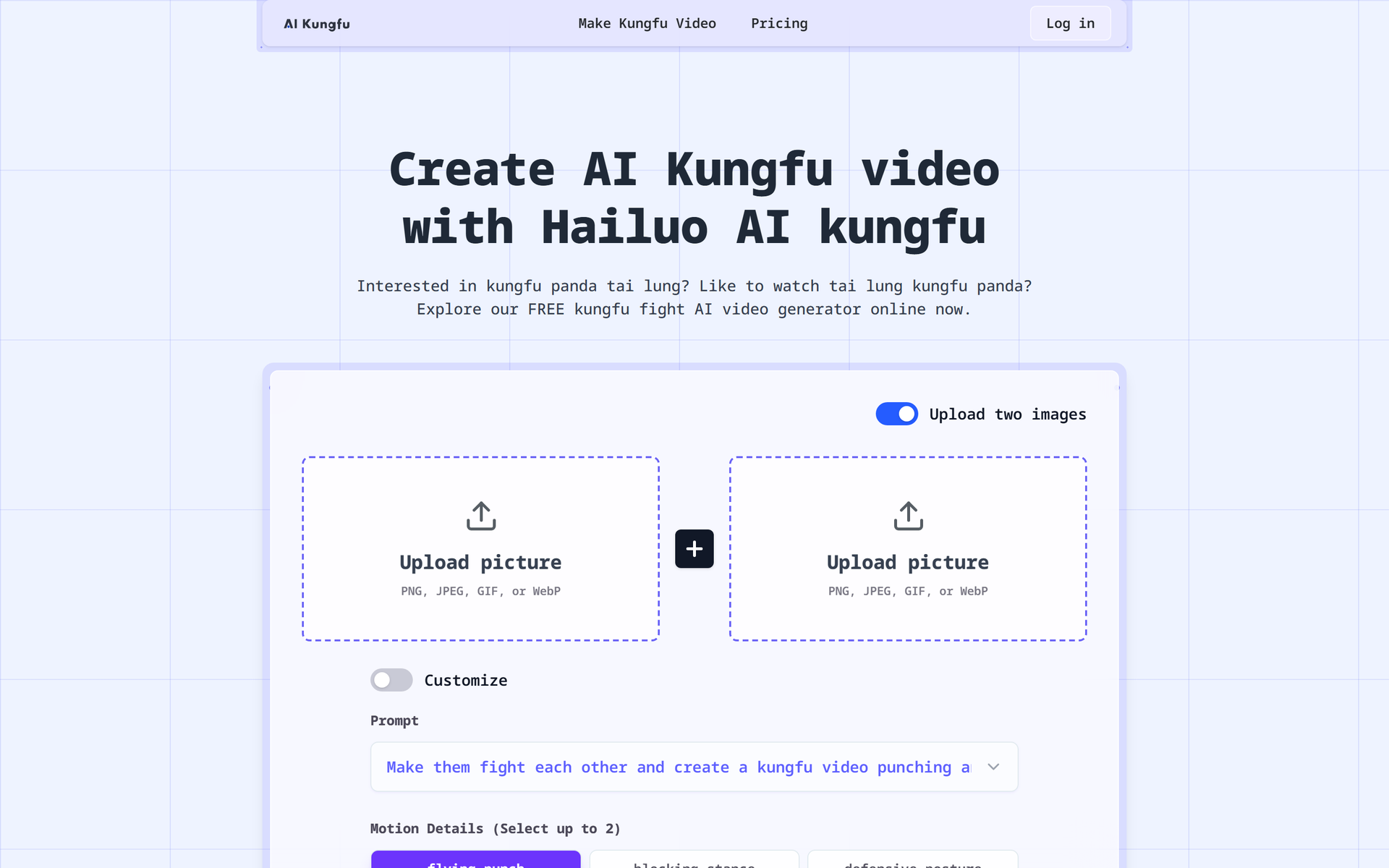 AI Kungfu Video Generator