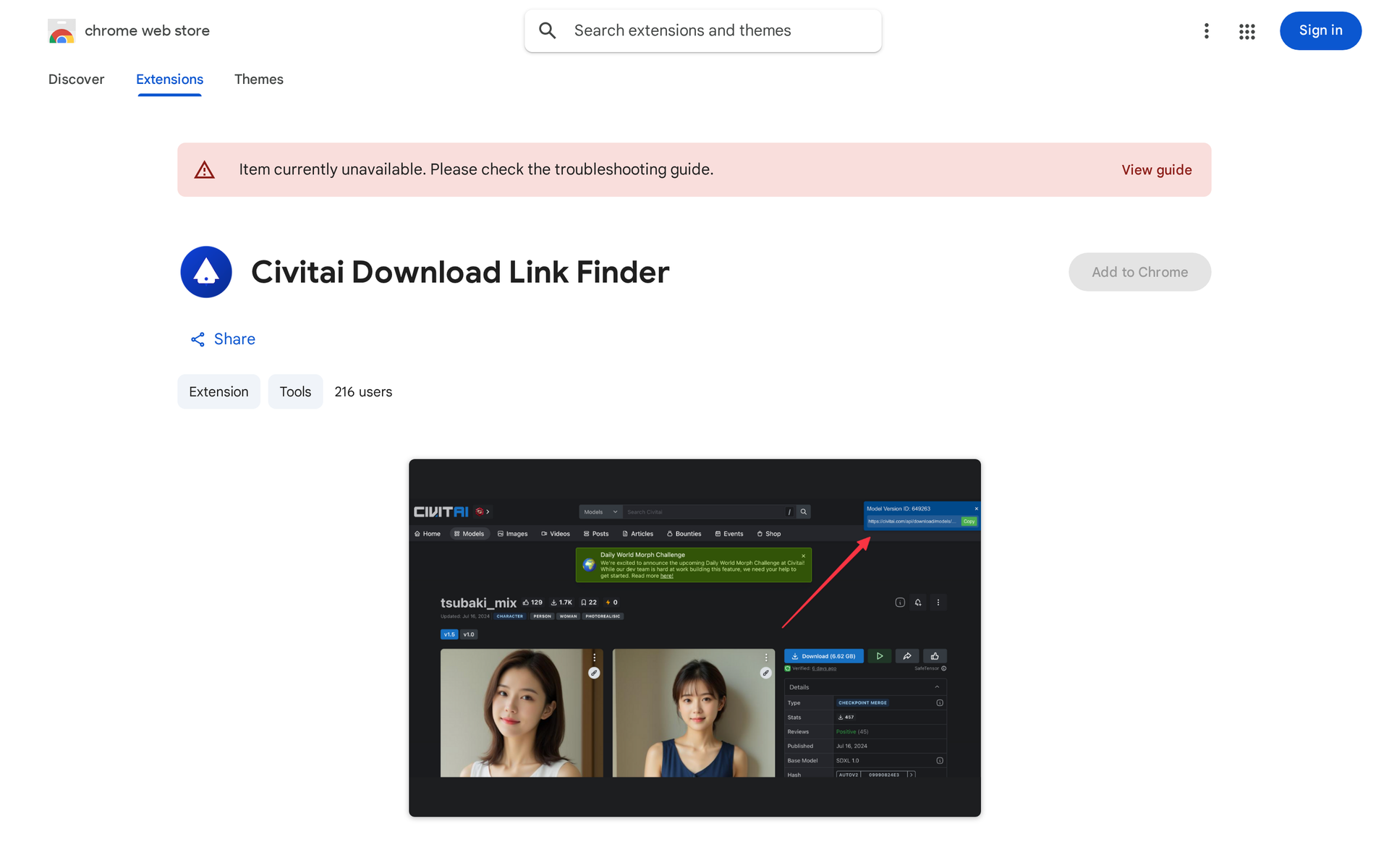 Civitai Download Link Finder