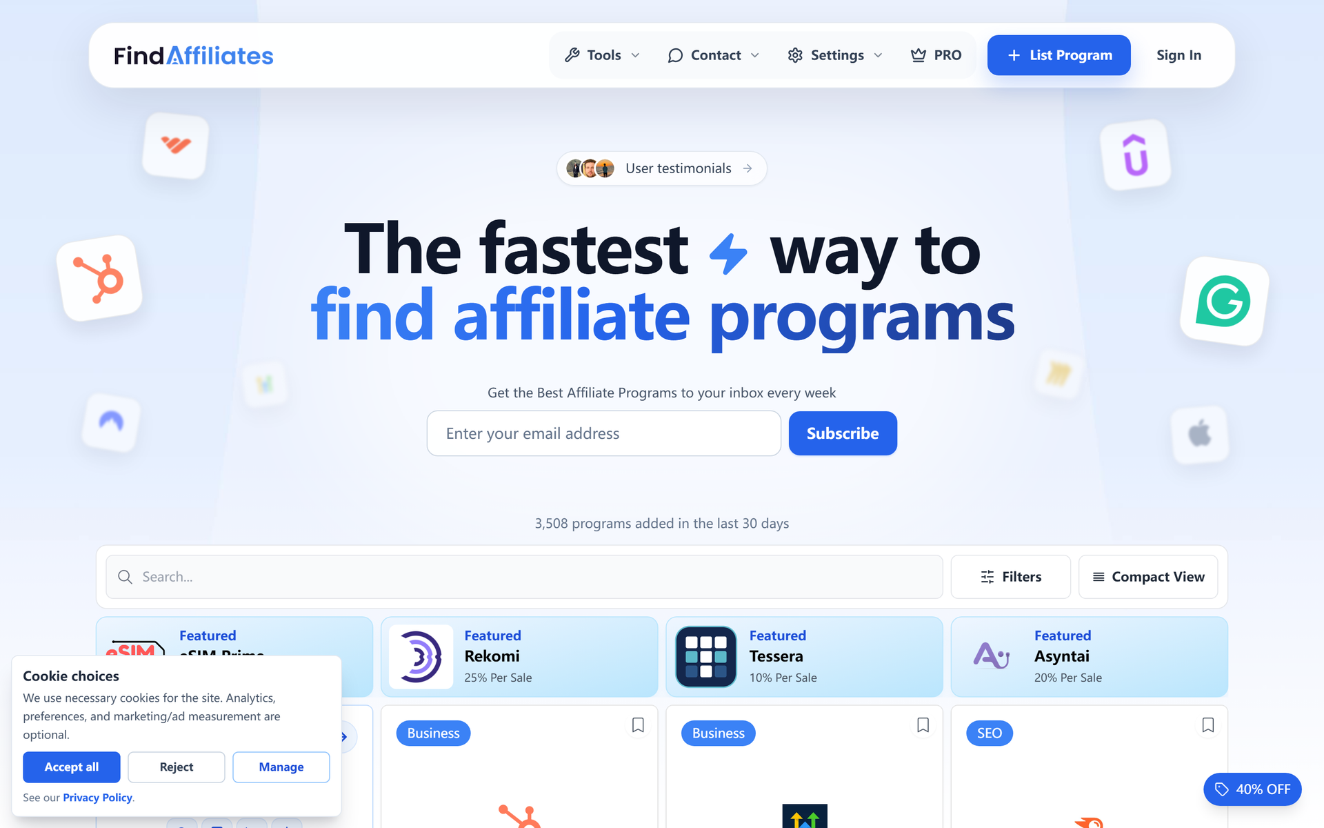 Find Affiliates
