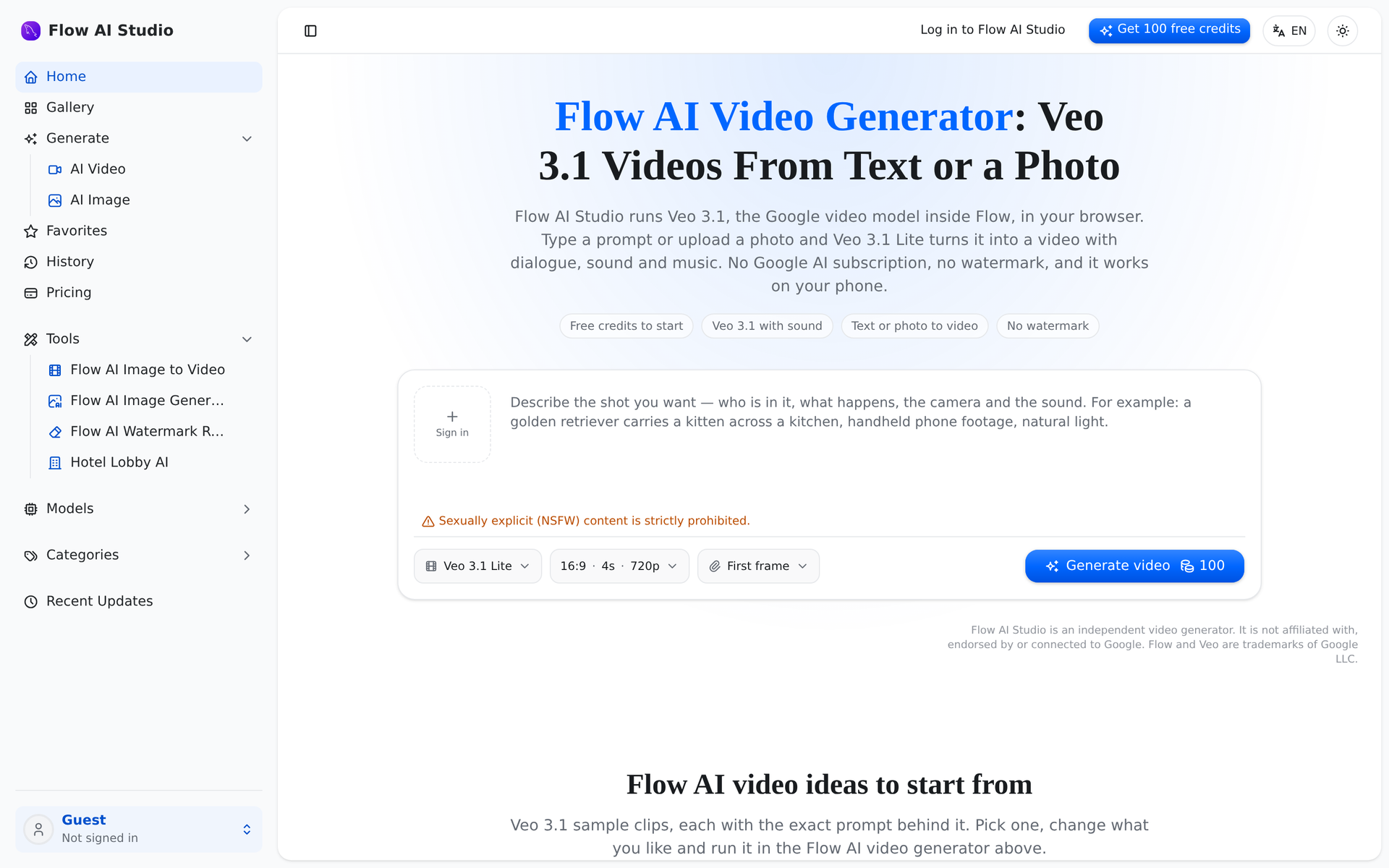 Flow AI Studio