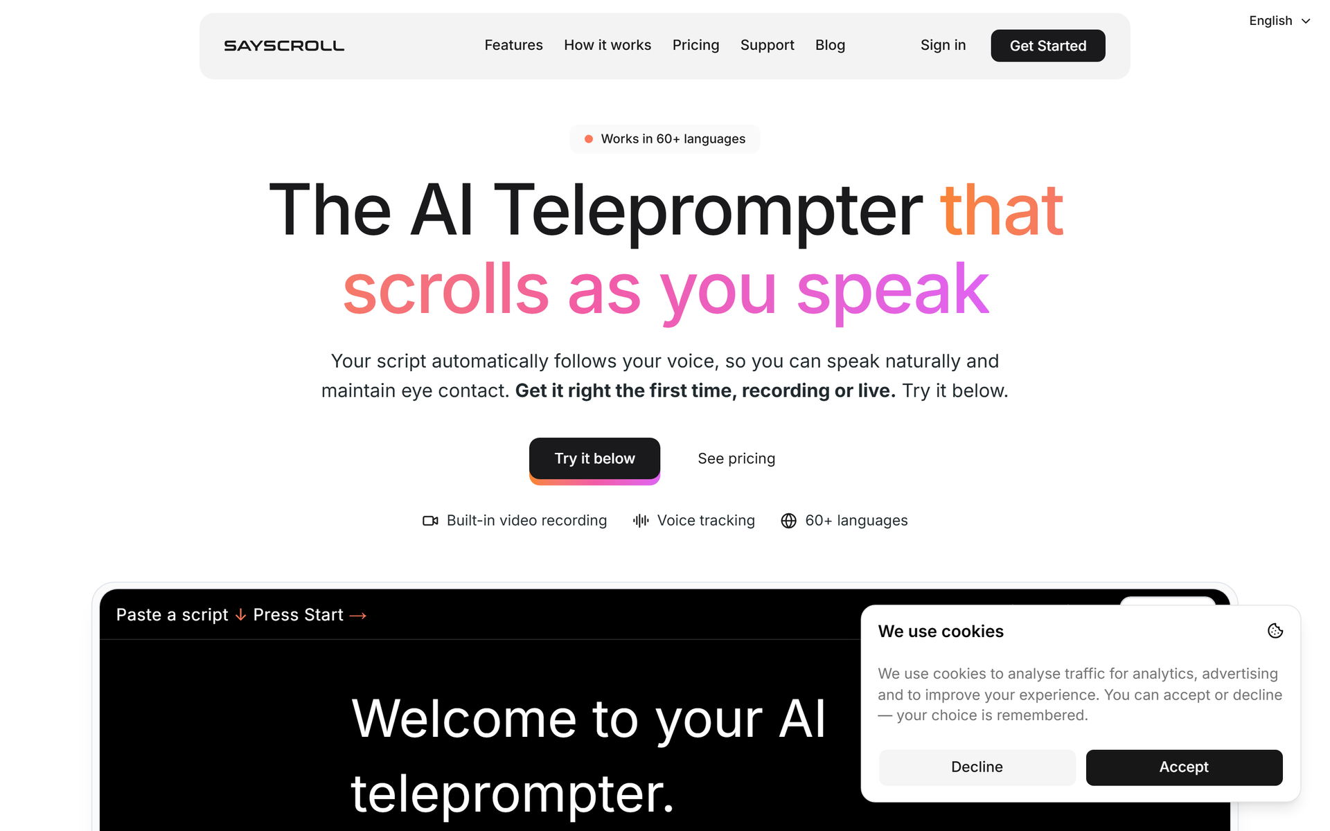 Sayscroll